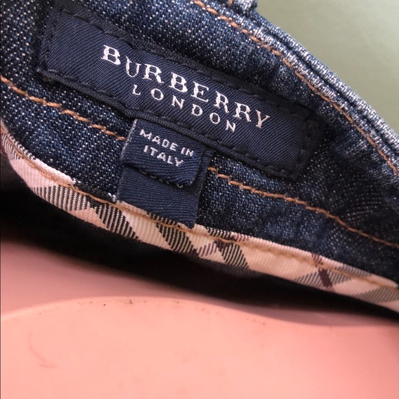 Burberry Authentic London Denim Dark Blue Mini Skirt Size USA 8 - Picture 7 of 9